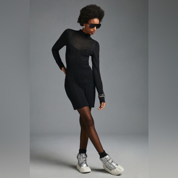 Anthropologie Dresses & Skirts - NWT Anthropologie Black Turtleneck Dress Large